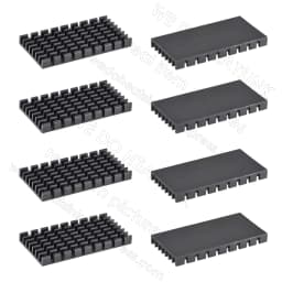 WE DO HEATSINK 50x25x5mm Without or With Thermal Pad Black Slotted Anodized Aluminum Heatsink Cooler Radiator