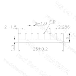 WE DO HEATSINK 50x25x5mm Without or With Thermal Pad Black Slotted Anodized Aluminum Heatsink Cooler Radiator