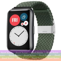 Nylon Strap For Correa Huawei Watch Nylon Braided Elastic Solo Loop For Huawei Watch Fit Strap Adjustable Woven Straps Bracelet