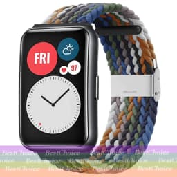 Nylon Strap For Correa Huawei Watch Nylon Braided Elastic Solo Loop For Huawei Watch Fit Strap Adjustable Woven Straps Bracelet