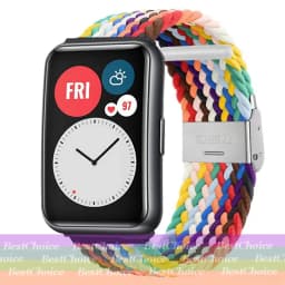Nylon Strap For Correa Huawei Watch Nylon Braided Elastic Solo Loop For Huawei Watch Fit Strap Adjustable Woven Straps Bracelet