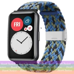 Nylon Strap For Correa Huawei Watch Nylon Braided Elastic Solo Loop For Huawei Watch Fit Strap Adjustable Woven Straps Bracelet
