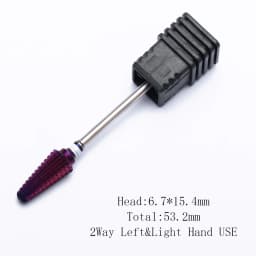 Purple 5 in 1 Tapered Carbide Nail Drill Bits Drills Milling Cutter for Manicure Remove Gel Acylics Nails Accessories Tool