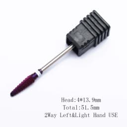 Purple 5 in 1 Tapered Carbide Nail Drill Bits Drills Milling Cutter for Manicure Remove Gel Acylics Nails Accessories Tool