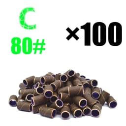 RolinStar Sanding Bands Band 100/Pcs Pedicure Manicure Foot Care Tools 80# 150# 240# Nail Drill Bit Without Mandrel