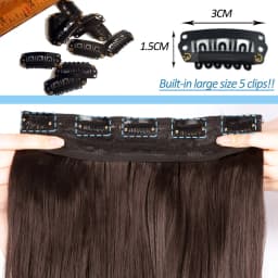 5 Clips Long Wavy Clip In Hair Extensions Synthetic Heat Resistant One Piece False Blonde Hair Black Brown Hairpiece For Women