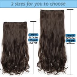 5 Clips Long Wavy Clip In Hair Extensions Synthetic Heat Resistant One Piece False Blonde Hair Black Brown Hairpiece For Women