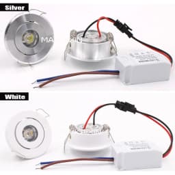 4/10pcs Led Mini Downlight 1W 3W Dimmable Spot Light Recessed Lamp AC85-265v Ceiling Light Aluminium 52mm With Driver
