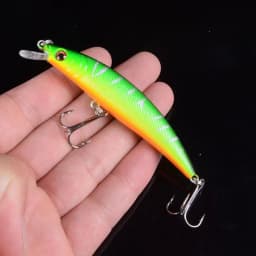 1PCS/bag 5 colors 8cm 8.5g Fishing Lure Minnow Hard Bait with 2 Fishing Hooks Wobblers Fishing Tackle Lure Isca Pesca 3D Eyes