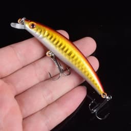 1PCS/bag 5 colors 8cm 8.5g Fishing Lure Minnow Hard Bait with 2 Fishing Hooks Wobblers Fishing Tackle Lure Isca Pesca 3D Eyes