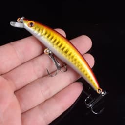 1PCS/bag 5 colors 8cm 8.5g Fishing Lure Minnow Hard Bait with 2 Fishing Hooks Wobblers Fishing Tackle Lure Isca Pesca 3D Eyes