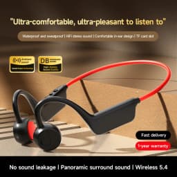 2026 Bone Conduction Headset Bluetooth 5.4 With Mic Waterproof Exercise Fitness Wireless Sports Headphone New