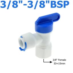 RO Water Straight Plastic Ball Valve 1/4" 3/8" OD Hose Quick Connect 1/4" 3/8" Male 1/2" Female Reveser Osmosis Aquarium Fitting