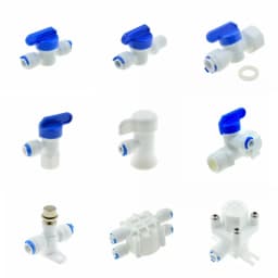 RO Water Straight Plastic Ball Valve 1/4" 3/8" OD Hose Quick Connect 1/4" 3/8" Male 1/2" Female Reveser Osmosis Aquarium Fitting