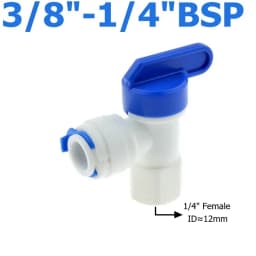 RO Water Straight Plastic Ball Valve 1/4" 3/8" OD Hose Quick Connect 1/4" 3/8" Male 1/2" Female Reveser Osmosis Aquarium Fitting