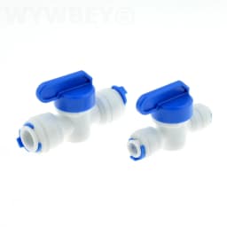 RO Water Straight Plastic Ball Valve 1/4" 3/8" OD Hose Quick Connect 1/4" 3/8" Male 1/2" Female Reveser Osmosis Aquarium Fitting