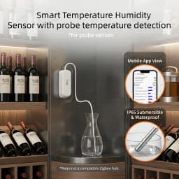 Zigbee Probe Temperature Sensor Humidity Detector TUYA Smart Life 2MQTT Thermometer Hygrometer For Aquarium Wine Cellar Freezer