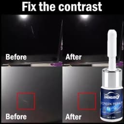 Mobile Phone Glass Repair Liquid (Specialized for Cracked Screens) - Instantly Rejuvenates the Screen, Comes with a Tool Kit - Strong Adhesive, Suitable for Scratched and Cracked Mobile Phone Glass, Seamless Repair - Suitable for Mobile Phone Screens, Tablet Glass, Watch Glass, and Digital Displays - Easy to Use, Dries Quickly with Just One Application