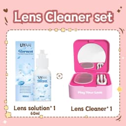 UYAAI Contact Lens Cleaner SET Contact Cleaning Lens Wearing Tool Eyes Opener Lens Care Accesories Lens Nursing Solution