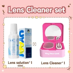 UYAAI Contact Lens Cleaner SET Contact Cleaning Lens Wearing Tool Eyes Opener Lens Care Accesories Lens Nursing Solution