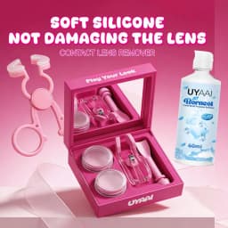 UYAAI Contact Lens Cleaner SET Contact Cleaning Lens Wearing Tool Eyes Opener Lens Care Accesories Lens Nursing Solution