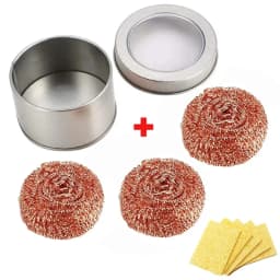 Metal Wire With Stand Set Welding Desoldering Soldering Solder Iron Tip Dross Cleaner Cleaning Steel Ball Mesh Filter Tin Remove
