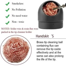 Metal Wire With Stand Set Welding Desoldering Soldering Solder Iron Tip Dross Cleaner Cleaning Steel Ball Mesh Filter Tin Remove