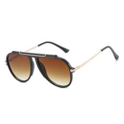 New Alloy Oversized Pilot Women Sunglasses Vintage Gradient Red Sun Glasses Ladies Trendy Oval Shades UV400 Men Trending Eyewear