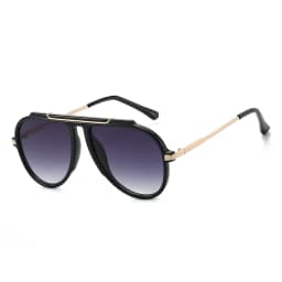 New Alloy Oversized Pilot Women Sunglasses Vintage Gradient Red Sun Glasses Ladies Trendy Oval Shades UV400 Men Trending Eyewear