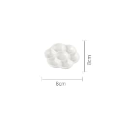Flower Plum Rectangle Ceramic Palette Color Mixing Paint Palette Tray For Watercolor Gouache Acrylic Painting Art Supplies