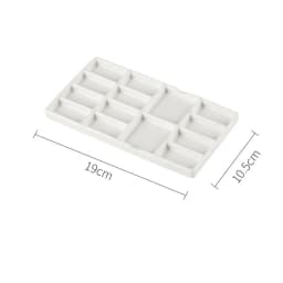 Flower Plum Rectangle Ceramic Palette Color Mixing Paint Palette Tray For Watercolor Gouache Acrylic Painting Art Supplies