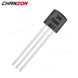 100pcs 2N7000 TO-92 N-Channel Mosfet Bipolar Junction Transistor BJT SIC Mos Fets Triode Tube 200mA 60V Integrated Circuits