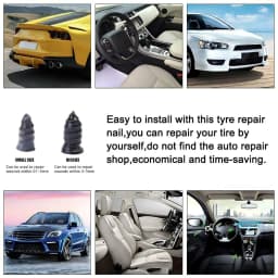 Car Tire Repair Rubber Nail Set Professional Vacuum Tyre Puncture Filling Self Tapping Screws Screwdriver Kit Auto Accessories