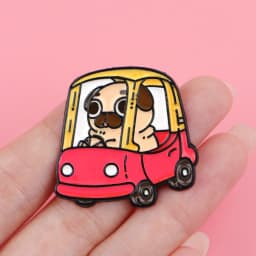 5pcs/set Naughty Pug Enamel Pins Pet Metal Brooch Backpack Hat Bag Collar Lapel Badges Men Women Fashion Jewelry Collection Gift
