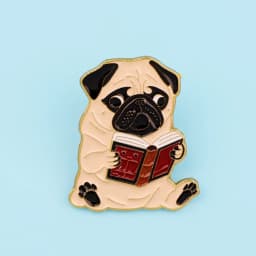 5pcs/set Naughty Pug Enamel Pins Pet Metal Brooch Backpack Hat Bag Collar Lapel Badges Men Women Fashion Jewelry Collection Gift