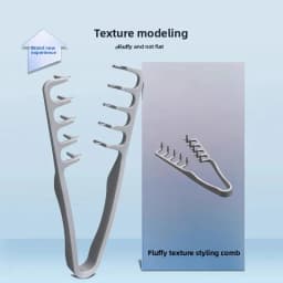 Men's Styling Comb, Made of Plastic, Suitable for Daily Commuting, Business Trips, Travel, Office, and Dormitory Use. Portable, Compact, Easy to Store. Helps Create Volume at the Top of the Hair, Tidy up Stray Hair, Create Texture, and Style Slicked-Back Hair. Hairdressing and Grooming Tool