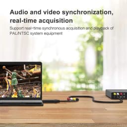 USB Video Capture Card Easy Cap VHS VCR Mini DV Hi8 DVD to Digital Converter RCA/S-video to USB 2.0 Audio Video Record Capture