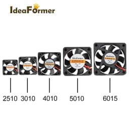 3D Printer Cooling Fan 2510 3010 4010 5010 6015 mm With 2Pin Dupont Wire Cooler 30cm Wire DC 5V 12V 24V Multiple Options.