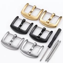 Metal Watch Band Buckle 16 18 20 22 24mm Men Watchband Strap Silver Black Gold Stainless Steel Clasp Accessories