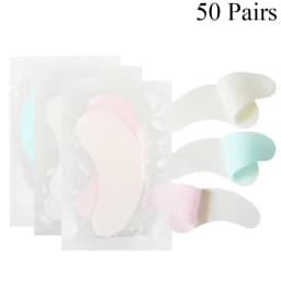 50pairs Eye Patches Under Eye Pads Paper Gel Lash Pad Eye Sticker Tips Wraps Hydrogel Eyelash Extension Patch Makeup Tool