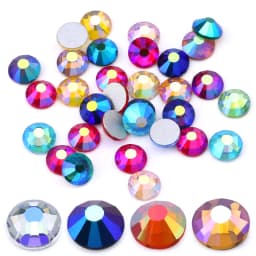 SS16 SS20 SS30 Glitter Rhinestone Crystal AB Non Hot Fix Flat Back Rhinestone Apparel for Nail Art Fabric Garment