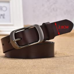 Women's Strap Casual All-Match Women Brief Genuine Leather Belt Women Strap Pure Color Belts Top Quality Jeans Belt WH001
