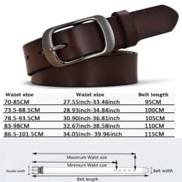 Women's Strap Casual All-Match Women Brief Genuine Leather Belt Women Strap Pure Color Belts Top Quality Jeans Belt WH001