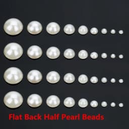 50-500pcs/lot Flat Back Half Pearl Beads 2/3/4/5/6/8/10/12/14mm Domed Cabochon Beads DIY Jewelry Making Material F1541