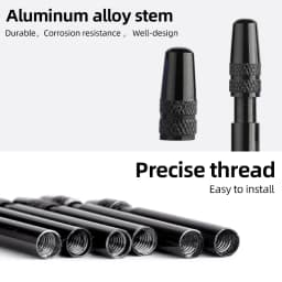 Bicycle 1Pair Presta Valve Extender W/ Cap CNC Aluminum Alloy Anodized F/V Extension for Fixed Road Bike Rims 50mm 60mm