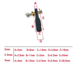10pcs M2 M2.5 M3 Metal Airplane ball joint Single Cup ball joint Adjustable Heave Duty Ball For RC Plane Helicopter Model