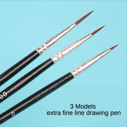 6Pcs/Set Fine Hand-painted Thin Hook Line Pen Drawing Art Pen #0 #00 #000 Paint Brush Art Supplies Nylon Hair Brush Painting Pen