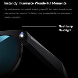 Lenovo Smart AI Glasses 800W Pixels HD Color Changing Chat Translate Camera Bluetooth Call Voice Assistant Music Control Glasses