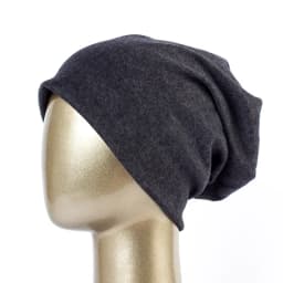 Geebro Women's Plain Beanie Hat Spring Cotton Slouchy Beanie for Women Knitted Bone Hat Ladies Black Skullies Cap JS293A
