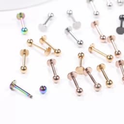 10pcs/lot 16G Surgical Steel Labret Ring Lip Piercing Ear Cartilage Lip Earrings Piercing Ombligo Ear Piercing Body Jewelry